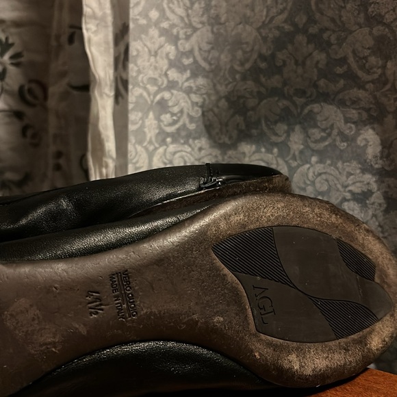 Black leather AGL leather flats size 10.5 - Picture 6 of 6